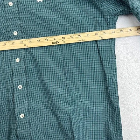 Cinch Mens Long Sleeve Button Down Plaid Shirt Green Black Size L‎ - Picture 6 of 8